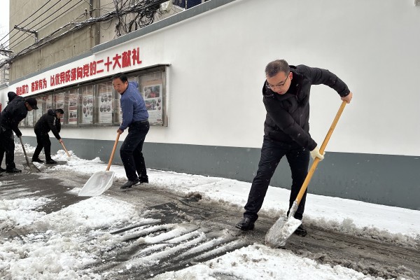 公司開展掃雪除冰活動助力創建文...